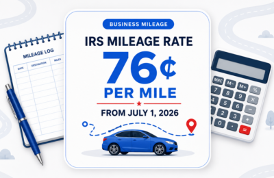 IRS Mileage Rate Increases to 76 Cents on July 1, 2026